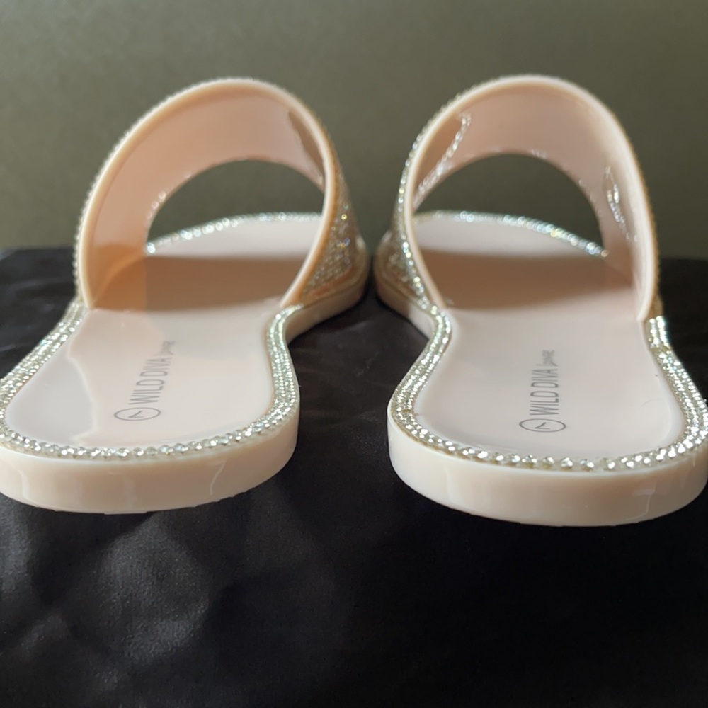 Nude Rhinestone Flats - Picture 3 of 4